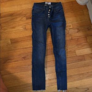 Free People Button Up Jeans